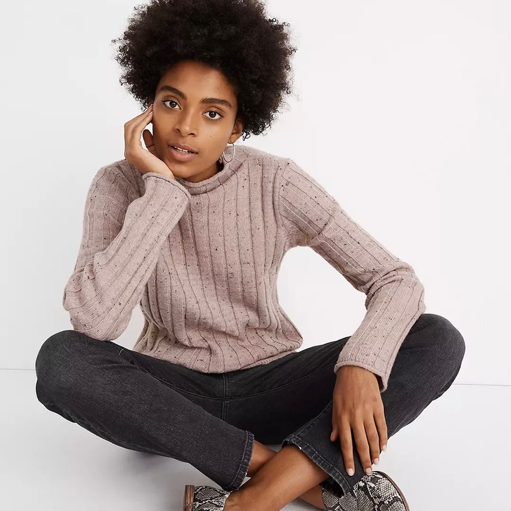 Madewell Donegal Evercrest Turtleneck Sweater in Coziest Yarn - M